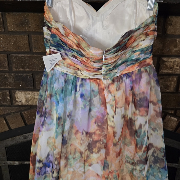 Multicolor Strapless Dress - Picture 5 of 6